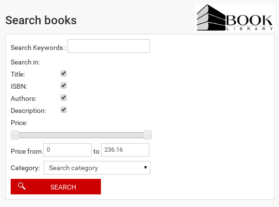 Advanced Search in Book Library - eBook management software for library management