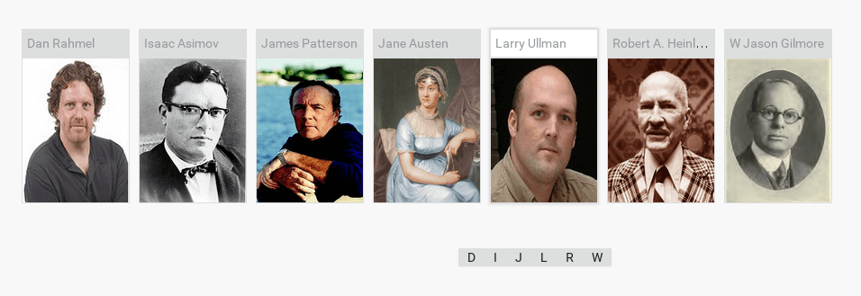 Photo Layout of All Authors in Joomla eBook extension
