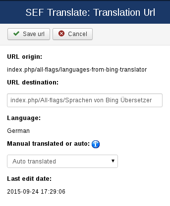 set Manually changed in option Manual translated or auto