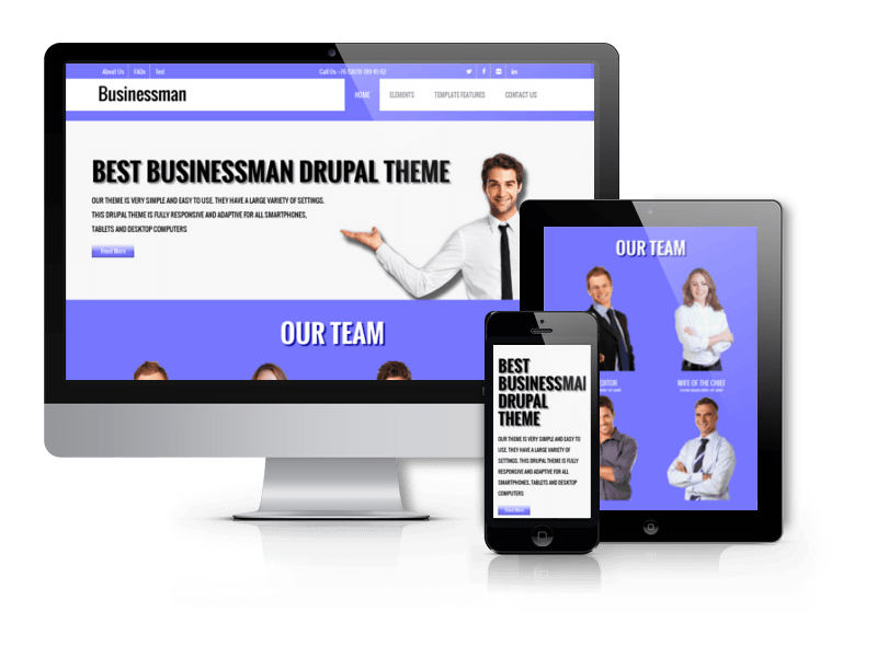 Businessman - Free Corporate Drupal theme