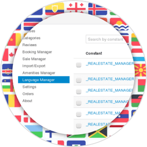 Language pack integrated in real estate manager
