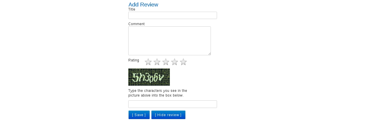 Vehicle Review CAPTCHA for Guest Users 