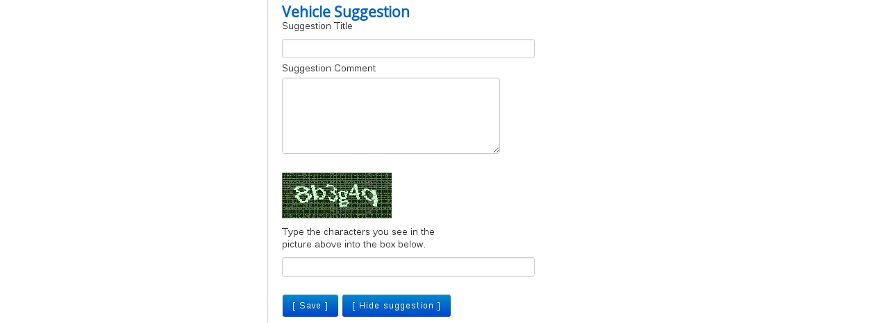 Show button Suggest Vehicle is set to YES in Settings Frontend in Vehicle manager - Joomla car rental dealer software