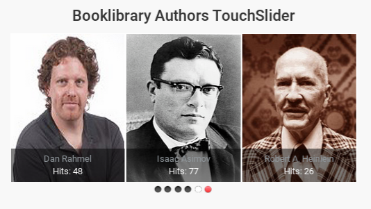 Touch Slider Authors for Book Library - eBook software