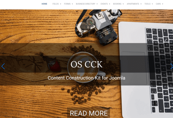 Classic website template build on Joomla CCK website builder