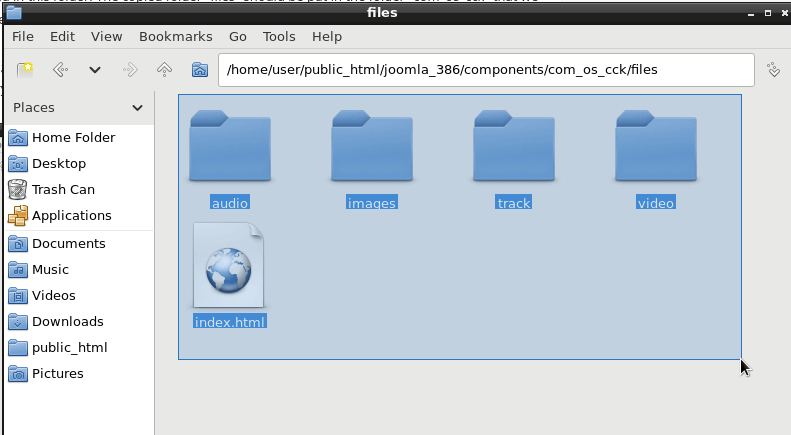 Copy folder, files, Joomla CCK - website builder
