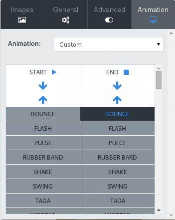 Transition builder for custom animations