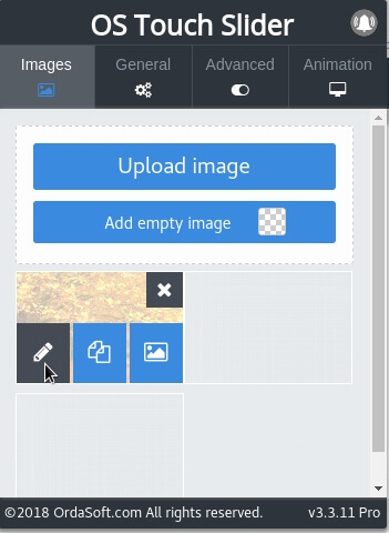 image slider add animate text step 1