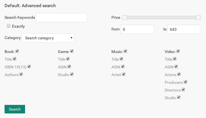 MediaLibrary - Default Search Media