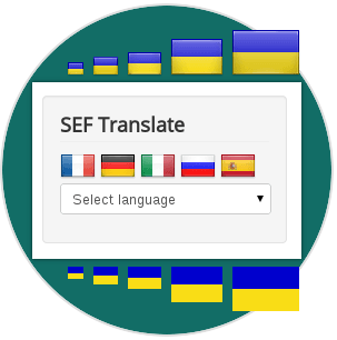 Styles and Sizes of SEF Translate, Joomla Google translate