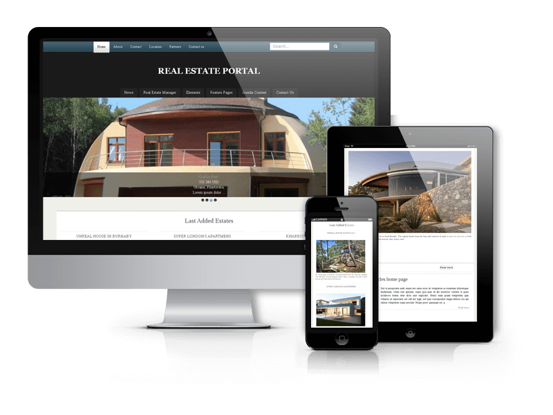 Joomla real estate template Portal