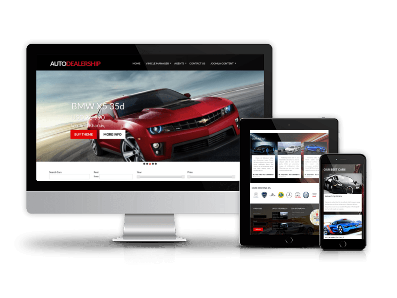 Car dealer website template
