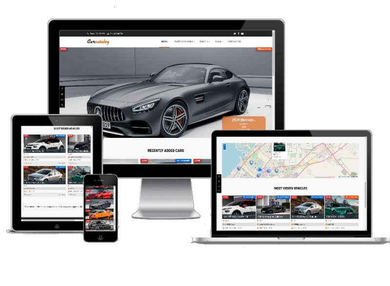 car catalog automotive website template