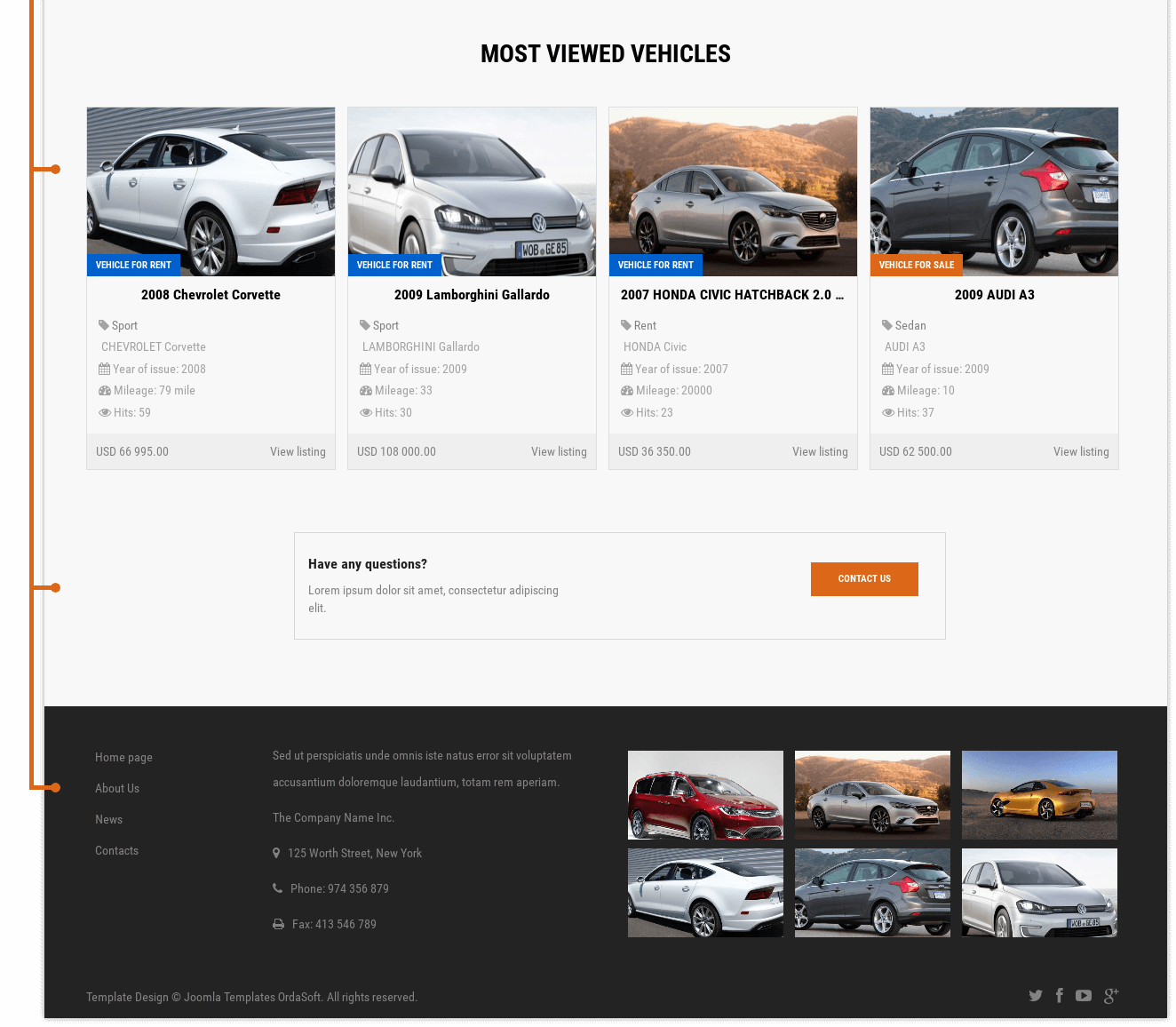 website catalog template
