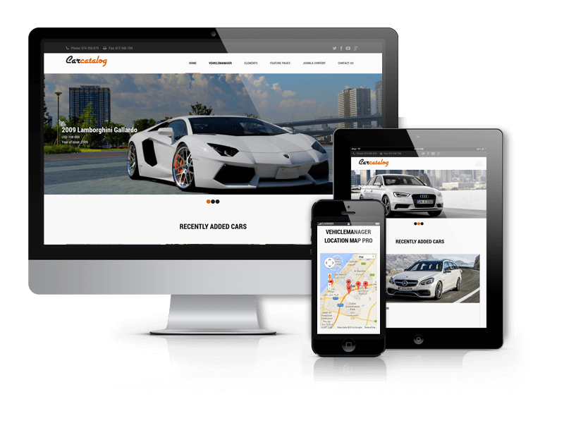 Top Automotive Website Template - Car Catalog