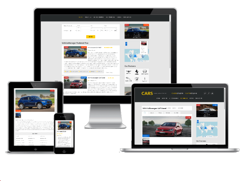 Cars, free car dealer website template