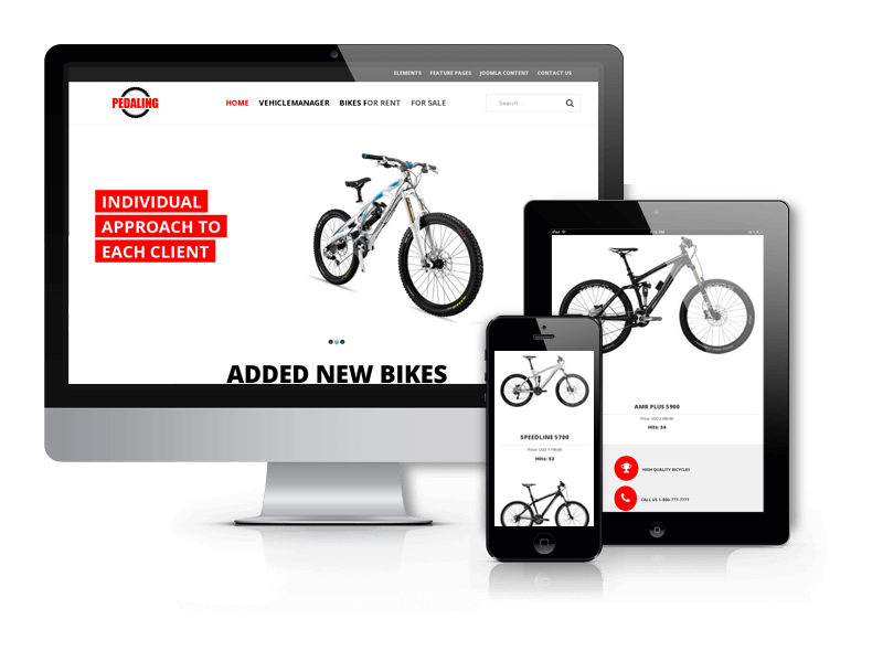 Pedaling - Bike Joomla template
