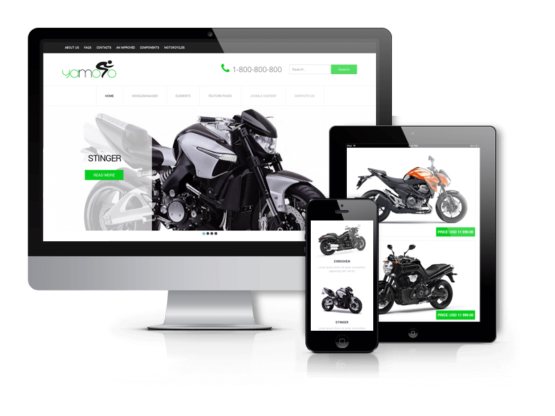 motorcycle website design