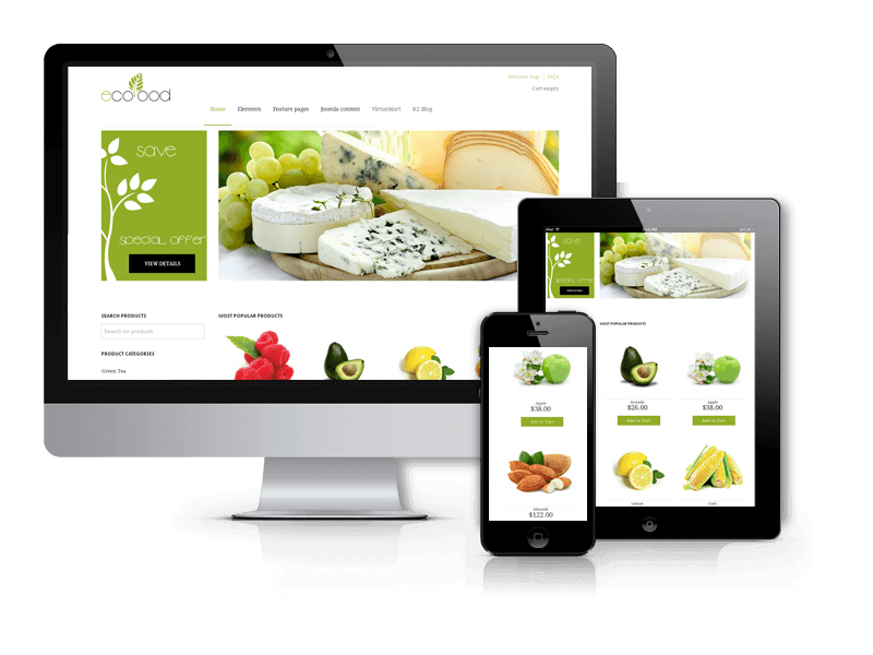 EcoFood - Food VirtueMart Template