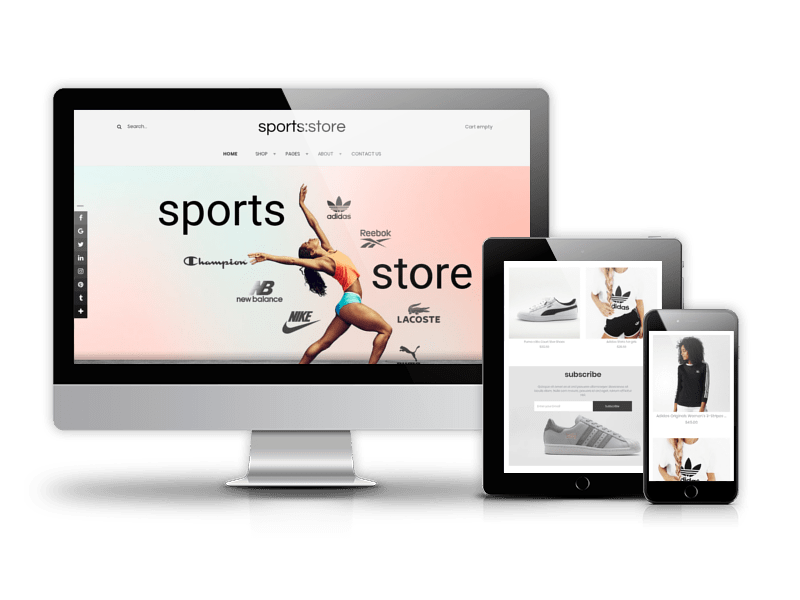 Sport Store Website Template demo