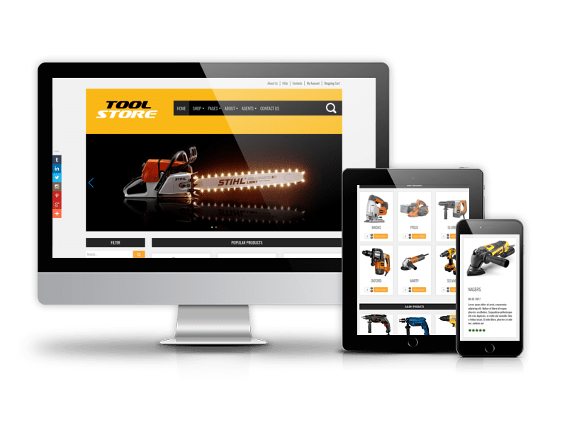 Tool Store, Joomla Virtuemart template 