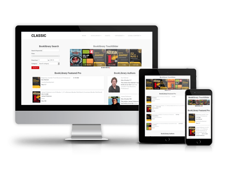 Joomla Template OrdaSoft Classic Book Library virtuemart