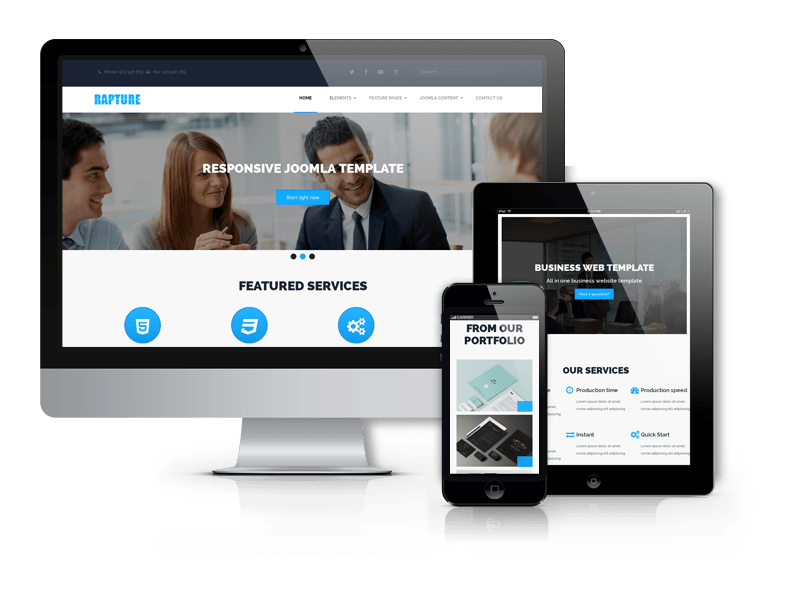 Best Drupal Business theme 2015 from OrdaSoft - Rapture