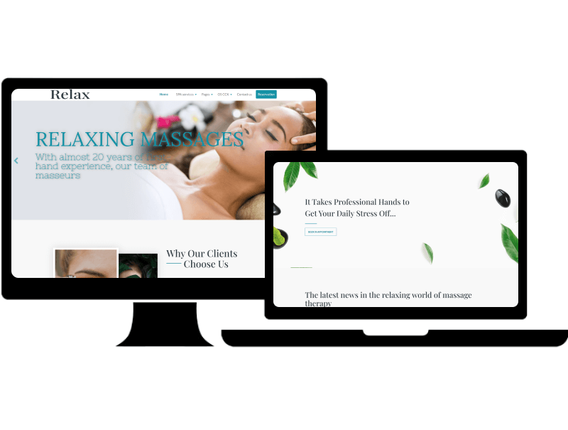 Relax, beauty salon website template