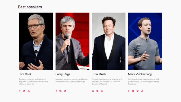 IT Event Website Template Best Speakers