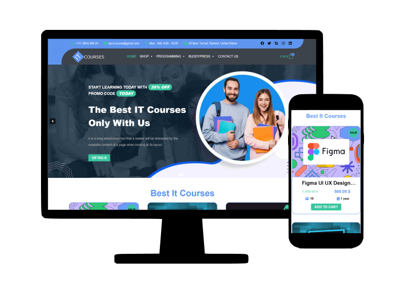 WordPress Education theme It Courses