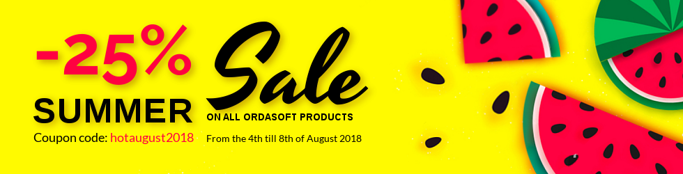 OrdaSoft Hot August discount 2018