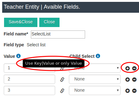 add new value to select list field in joomla CCK