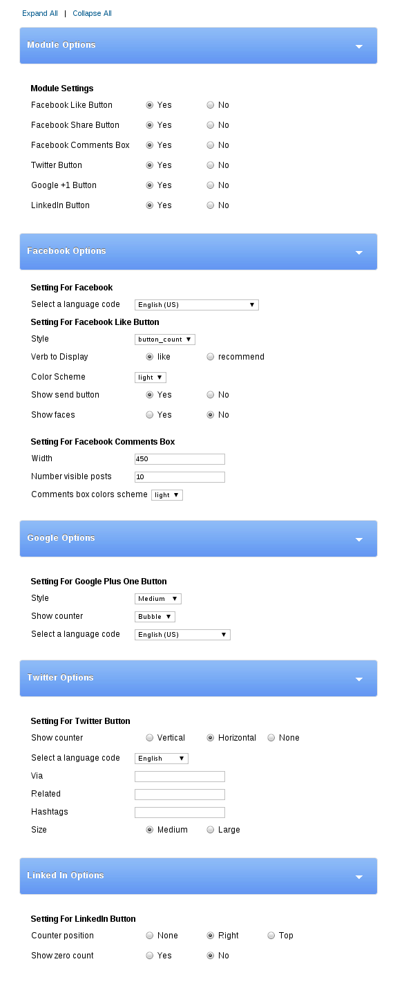 Post comments and share Joomla pages through most popular social networking sites