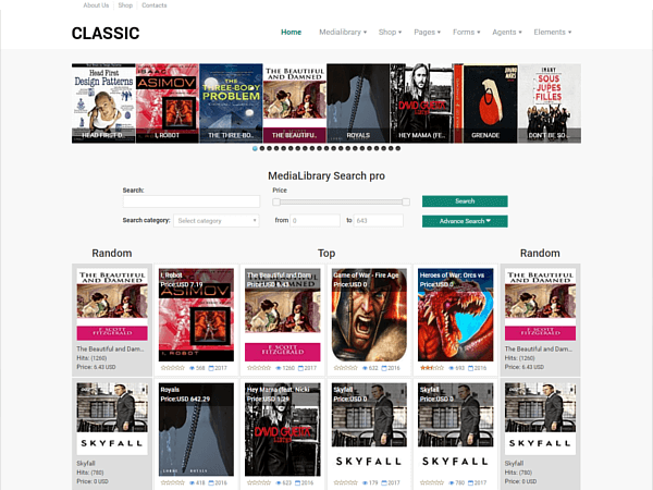 Demo of Media Library Classic template