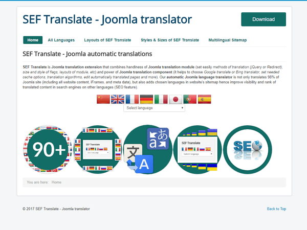 Demo of Joomla Translate