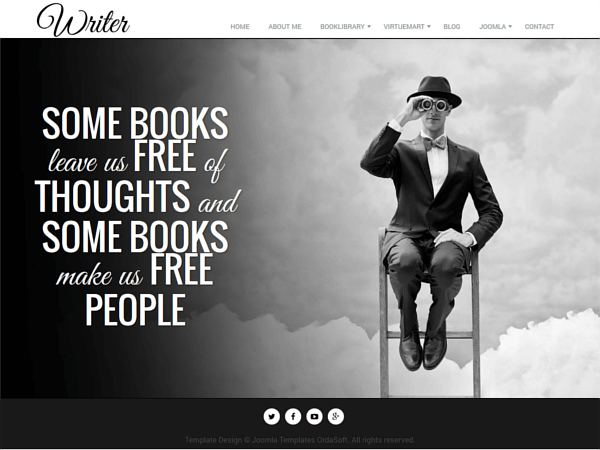 eBook Library Joomla Template - Writer, that create on Book Library - eBook software
