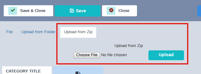 Upload from zip in OS responsive image gallery for joomla