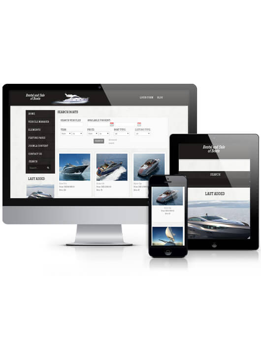 Joomla template boats, Template for Joomla, Joomla 2.5 template