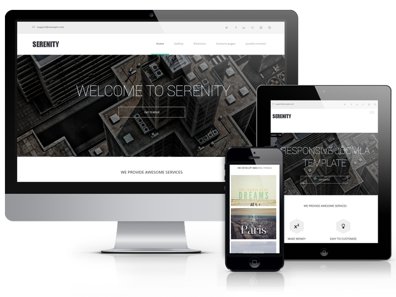 OS Serenity – modern universal Joomla template