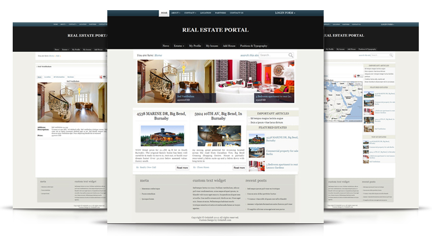 Joomla Template Package for Real Estate Portal