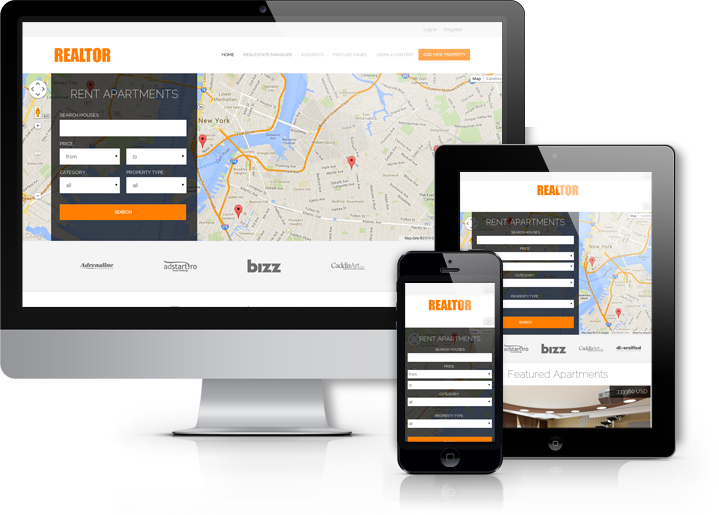 OS Realtor - clean and responsive Joomla real estate template