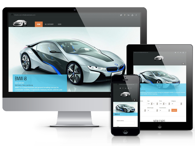 Joomla 3.2 Car Template free