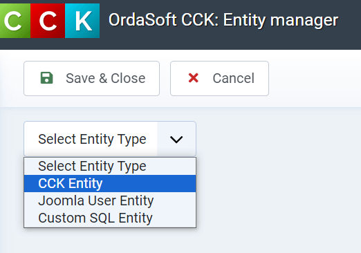 joomla cck entity