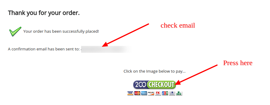 payment by 2checkout system