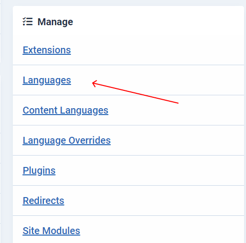 multilingual joomla website manage languages