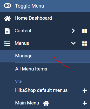 multilingual joomla website manage menu