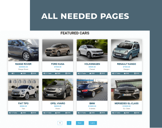 drupal car dealer theme pages