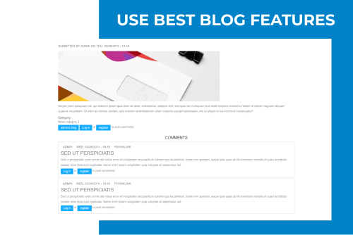 free drupal business theme use blog features