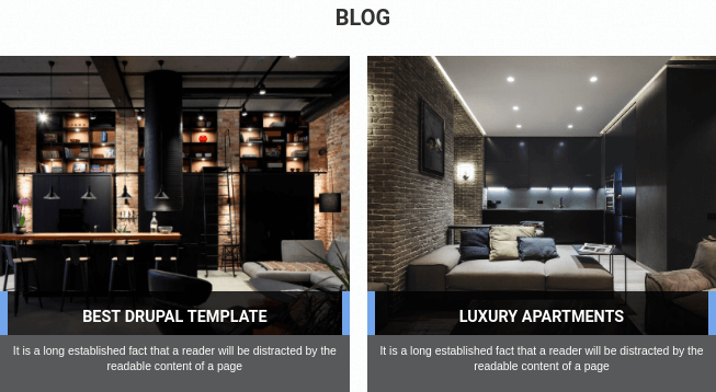 free drupal real estate theme blog