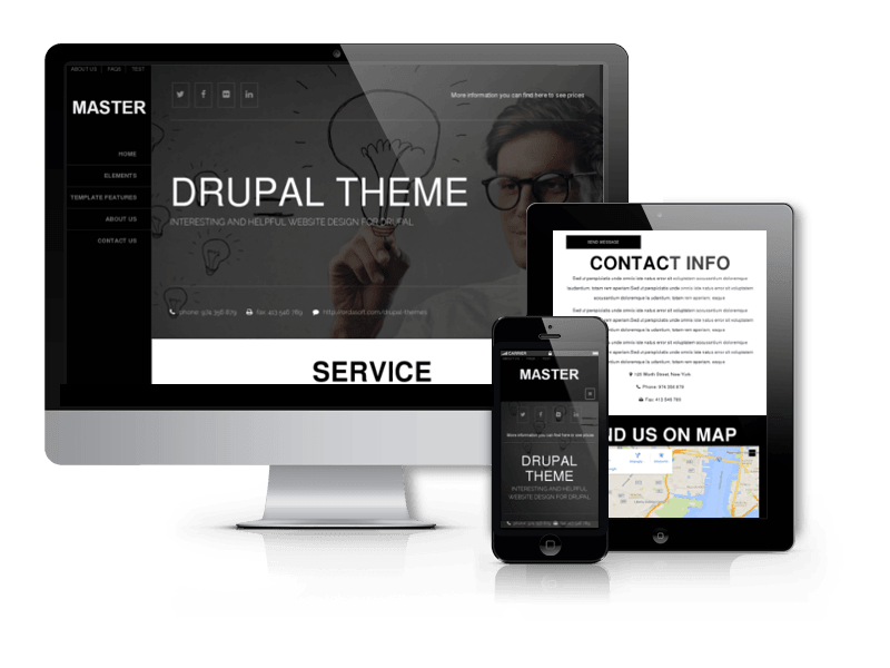 Master, free Drupal responsive theme